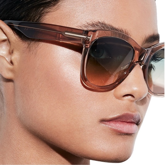 TOM FORD WALLACE BLACK CHAMPAGNE/BLUE GREEN GRADIENT SUNGLASSES TF870 - Picture 1 of 7